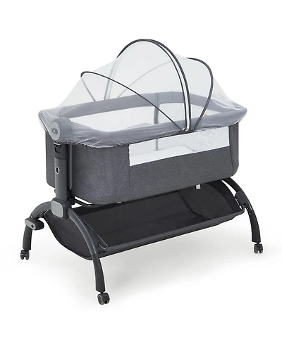 gaomon 3 in 1 Baby Bassinet and Bedside Sleeper with Wheels and Mosquito Net