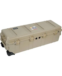 Pelican 1740 Transport Long Case without Foam, 9.57" Bottom Depth, Desert Tan