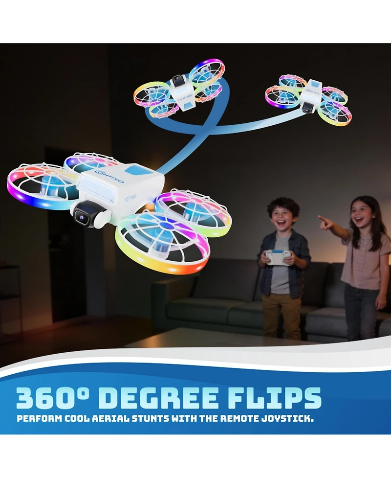 Contixo F27 Halo Mini Foldable Drone with Screen Remote, Led Lights, 720P Camera