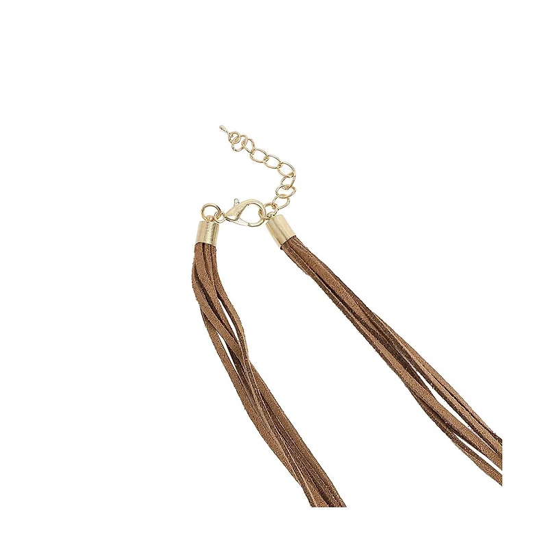 Sohi Metallic Cascade Statement Necklace