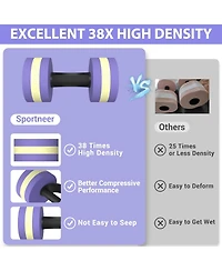 Sportneer Water Weights Aquatic Exercise Dumbbells Set of 2 Eva Foam Pool Weights for Water Aerobics Weight Loss