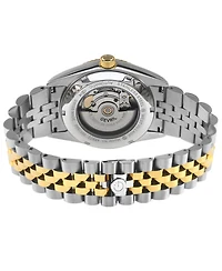 Gevril Men's West Village Swiss Automatic Two toned Ss Ipyg Bracelet Watch