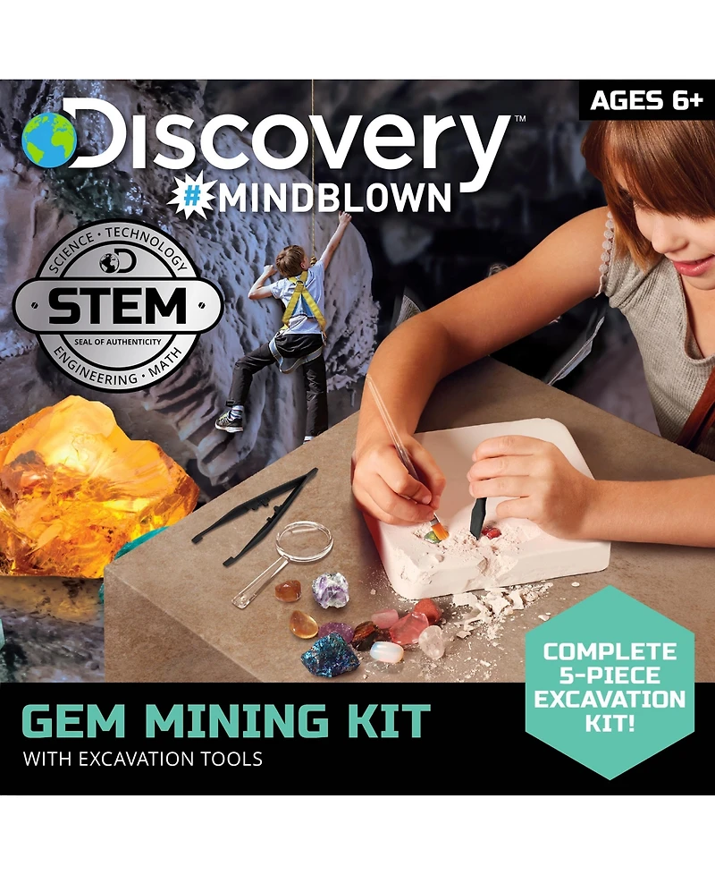 Discovery Kids Mindblown Gemstone Excavation Kit