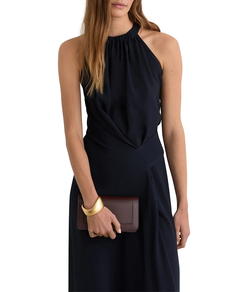 Reiss Women's Drape-Detail Sleeveless Midi Dress