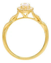 Macy's Certified Lab Grown Diamond Bridal Ring (1 ct. t.w.) in 14k Yellow Gold