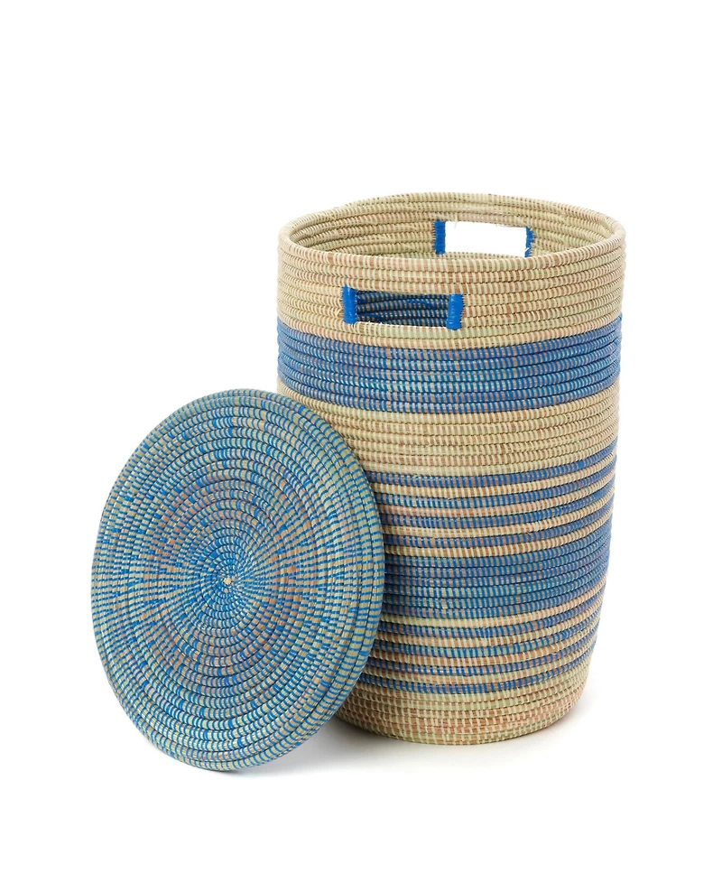 African Modern, Ebb and Flow Striped Hampers, Set of 3
