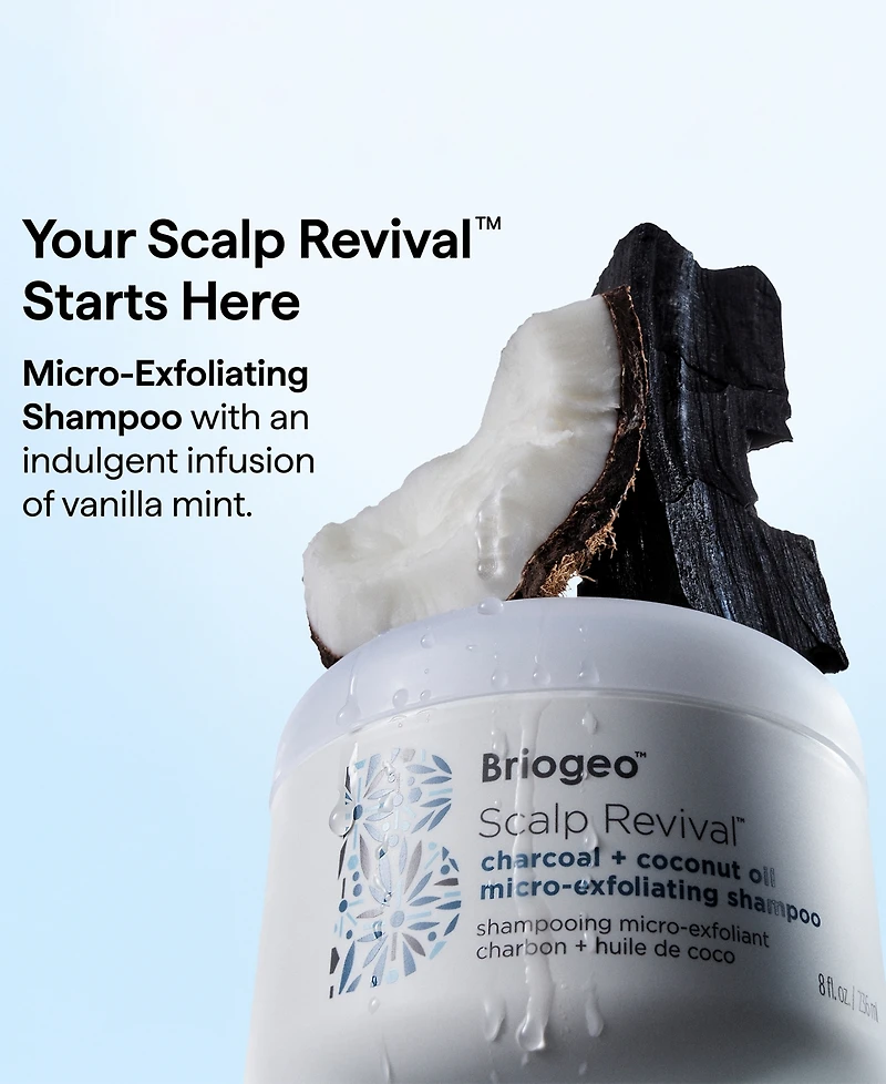 Briogeo Scalp Revival Charcoal + Coconut Oil Micro-Exfoliating Shampoo Jumbo, 32 oz.