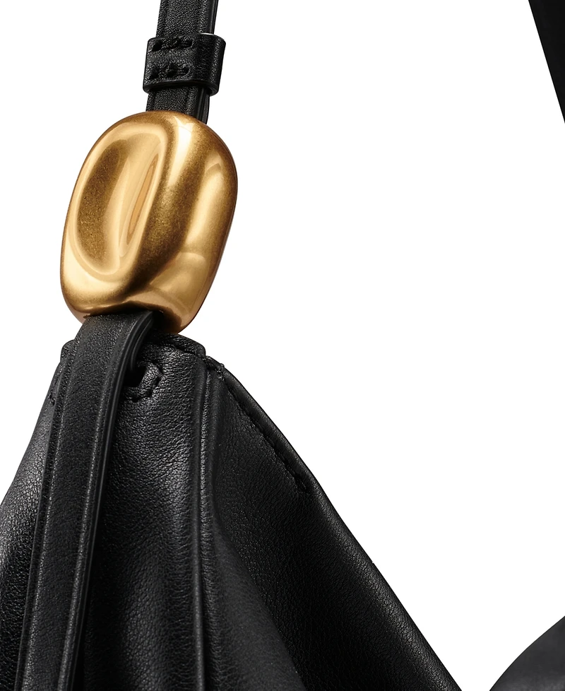 Donna Karan New York Velvet Leather Large Shoulder Bag