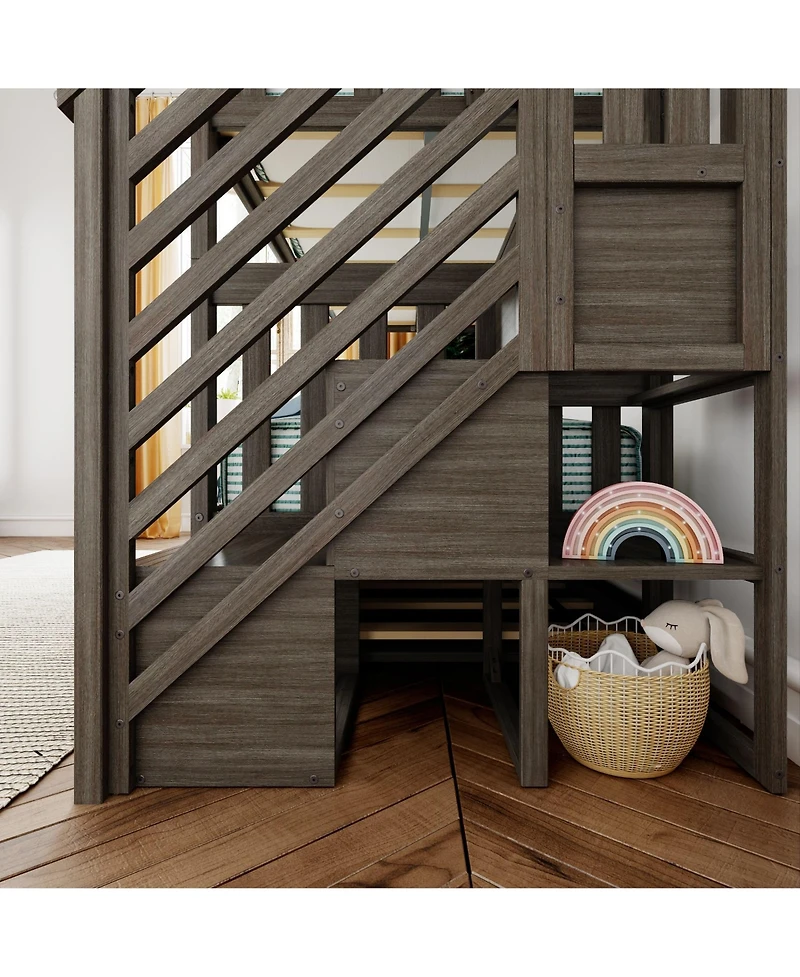 Max & Lily Twin over Staircase Bunk with Trundle