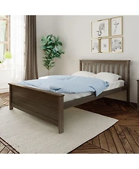 Max & Lily Bed Frame with Headboard, Solid Wood Platform for Kids