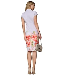 Calvin Klein Women's V Neck Midi Dress
