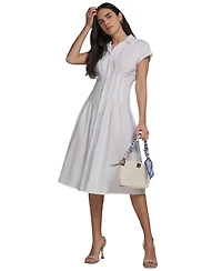 Calvin Klein Women's V Neck Midi Dress