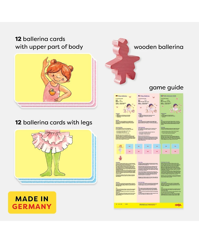 Haba Prima Ballerina Mini Game: Perfect Travel Games for Kids Ages 4-6, Ideal Ballerina Gifts and Fun Board Games for Kids