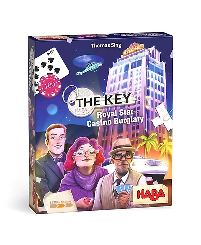 Haba The Key: Royal Star Casino Burglary Investigative Strategy Game for Kids 10+, Medium Level Case Files Board Games for Family Night