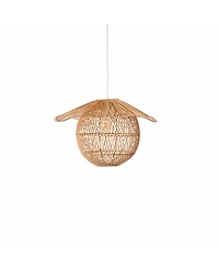 The Artisan & Company Rattan Lotus Orb Pendant Light