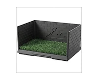 Aostirmotor Pet Toilet,Dog Grass Pad with Semi-Enclosed Walls