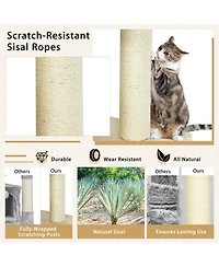 Cozito Cat Tree 77.5 in Multi-Level Tower with Condo Sisal Posts