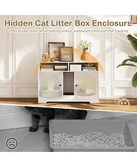 Cozito Cat Litter Box Enclosure 43 in Double Room with Sisall