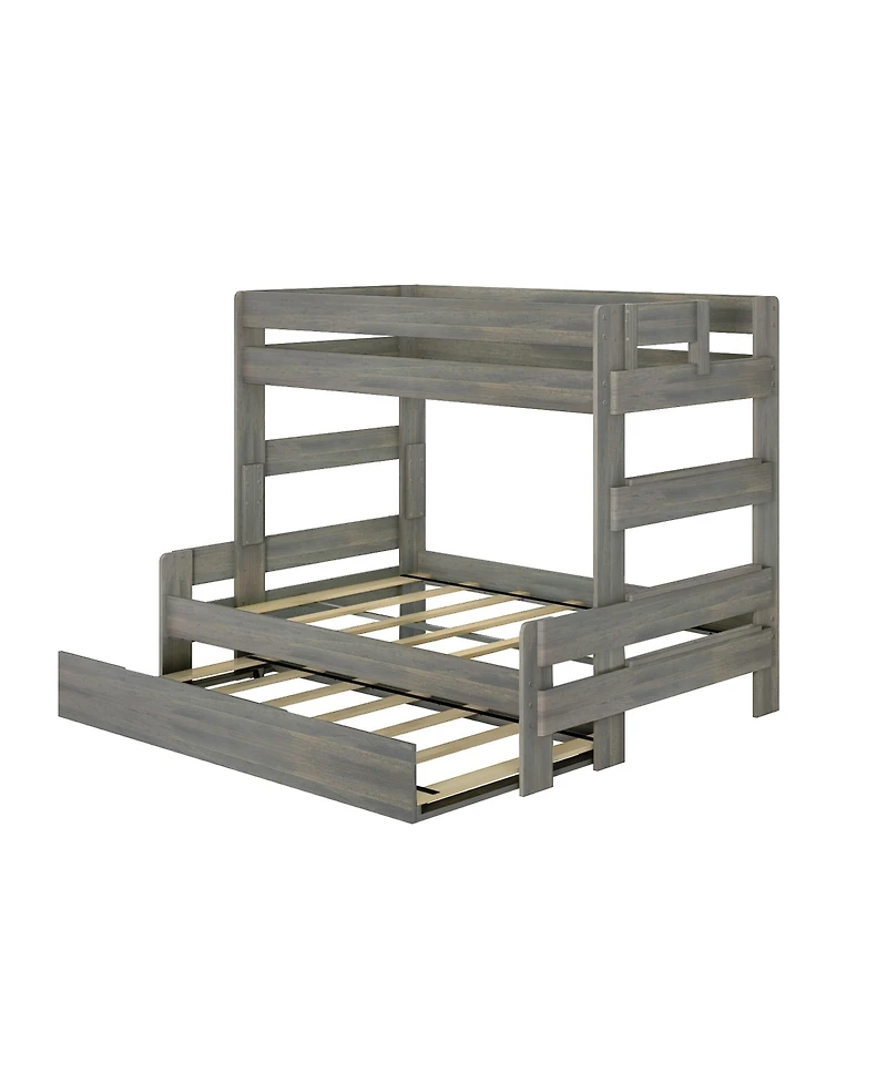 Max & Lily Farmhouse Twin over Full Bunk Bed with Trundle