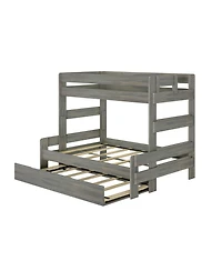 Max & Lily Farmhouse Twin over Full Bunk Bed with Trundle