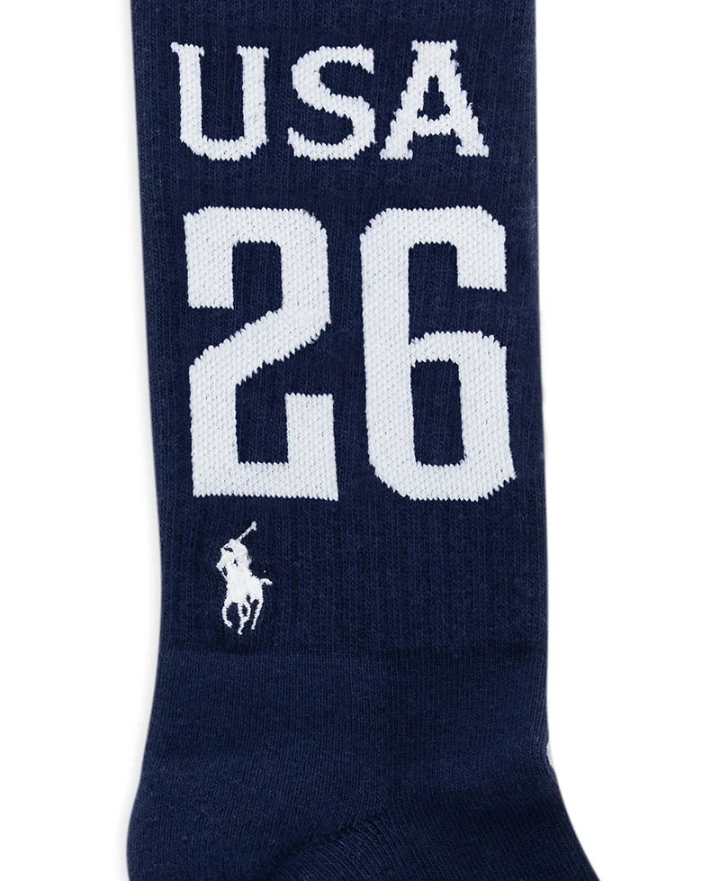Polo Ralph Lauren Men's Embroidered Country Usa Crew Socks