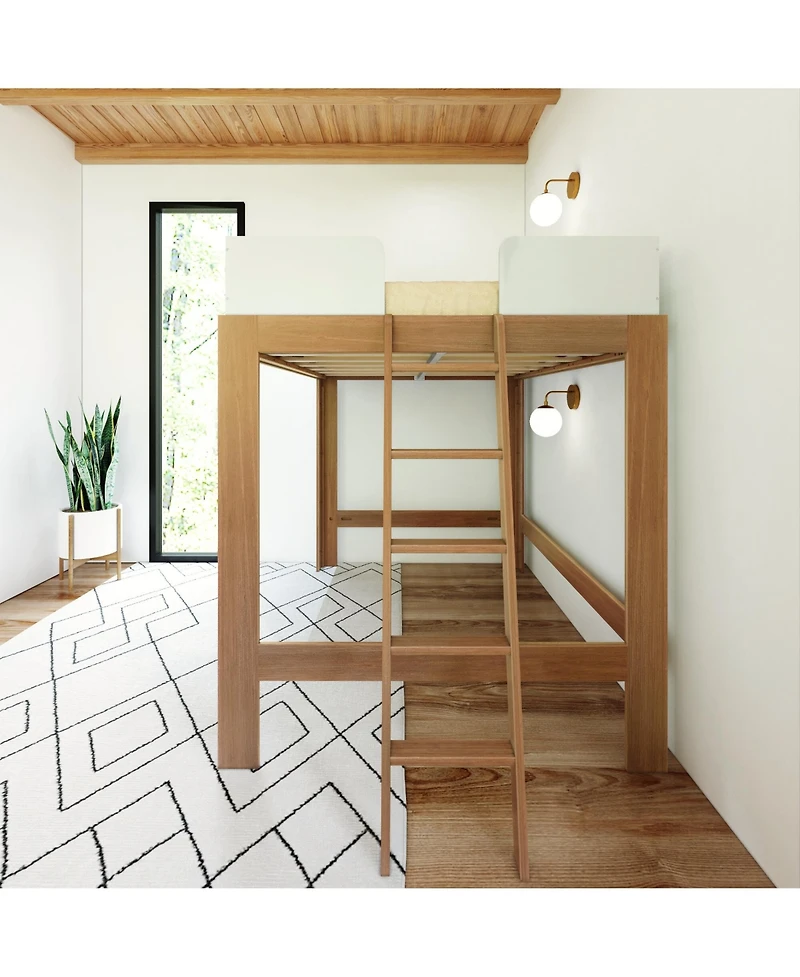 Max & Lily Mid-Century Modern High Loft Bed