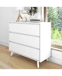 Max and Lily Solid Wood Scandinavian 3 Drawer Dresser