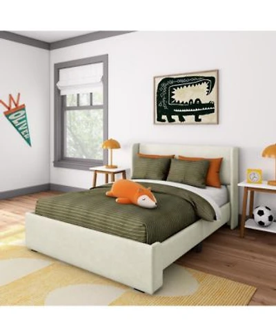 Max Lily Full Upholstered Rectangular Headboard Platform Bed Frame With 2 Drawer Side Storage