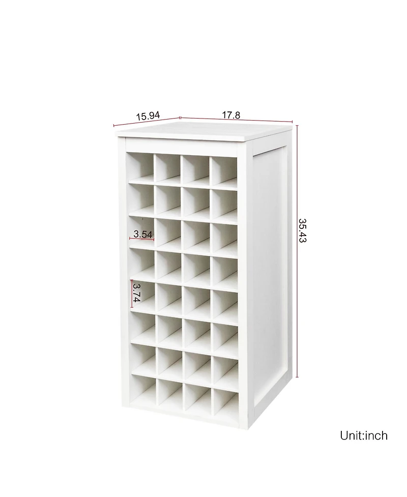 Flynama Modular 32-Bottle Wine Bar Buffet Cabinet.