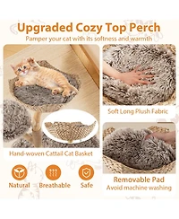 Cozito Cat Tree Solid Pear Wood with Perch and Sisal Posts