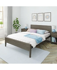 Max & Lily Queen Bed Frame, Solid Wood Classic Platform with Panel Headboard for Kids