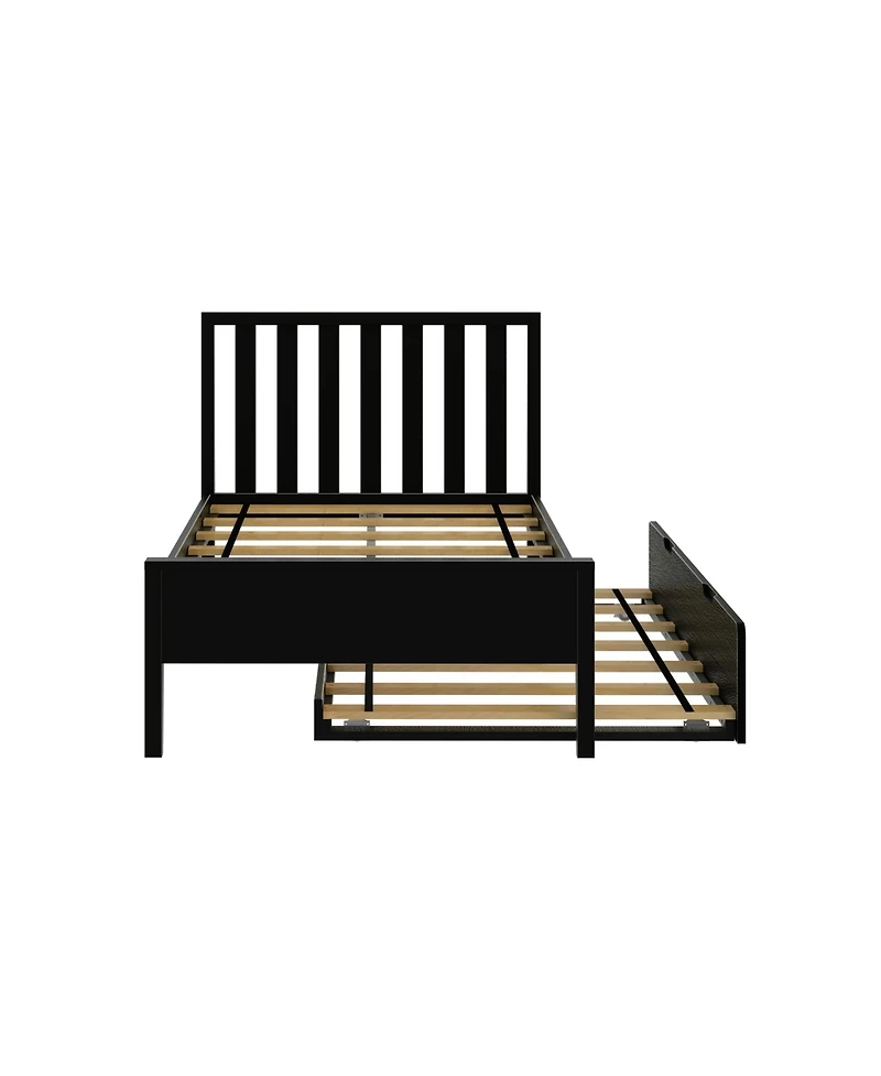 Max & Lily Scandinavian Twin-Size Bed with Trundle