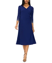 Msk Women's V-Neck Midi Dress