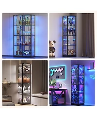 Vlsrka Corner Display Cabinet with Glass Doors