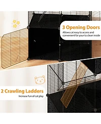 Cozito Cat Tower Multi-Level with 2-Door Condo and Hammock