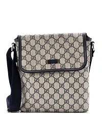 Pre-Owned Gucci Small Flap Messenger Gg Coated Canvas