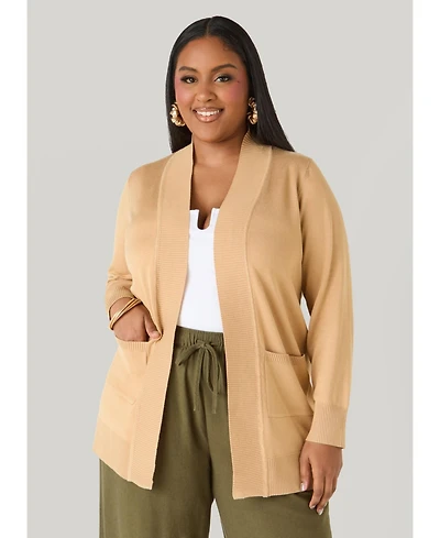 Ashley Stewart Women's Open Front Cardigan