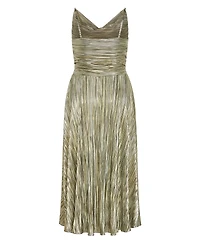 City Chic Women's Kamila Cowl Neck Metallic Dress