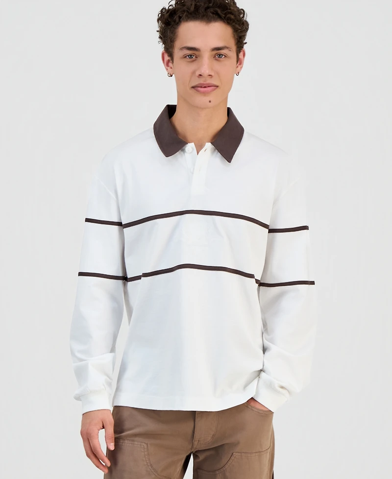 Guess Men's Herald Long-Sleeve Polo Shirt