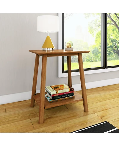 Max and Lily Solid Wood Nightstand, Mid-Century Modern Bedside Table, Side Table for Bedroom