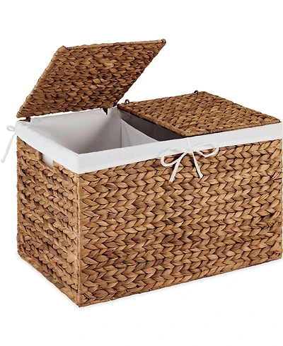 Best Choice Products Large Storage Basket w/ Separate Lid, Washable Sectioned Liner Bag