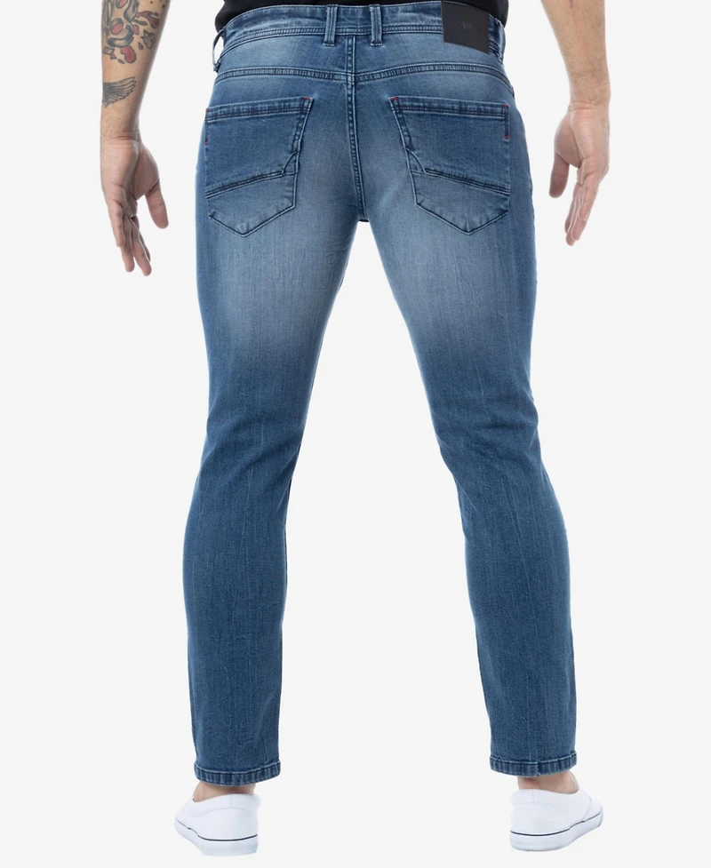 X-Ray Men's Rawx Contrast Neon Stitch Flex Jeans