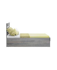Max and Lily Full Bed Frame, Farmhouse Solid Wood Platform with Headboard Trundle