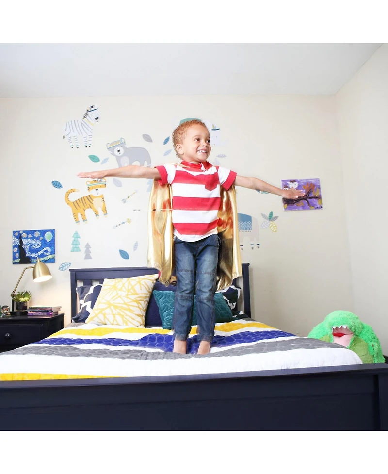 Max and Lily Full Bed Frame with Storage Drawers, Solid Wood Platform for Kids