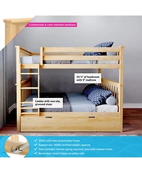 Max & Lily Full Over Bunk Bed With Trundle