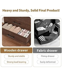 gaomon 5 Dresser for Bedroom, 50.5 Tall Drawer with Large Storage Space, Freestanding Wooden Closet Chest