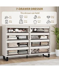 gaomon 8 Drawer Dresser for Bedroom, 55" Wide Freestanding Storage Chest Living Room or Hallway