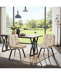 Sailvan Swivel Dining Chairs, Upholstered Leather Room Kitchen Chairs with Double-Layer Foam
