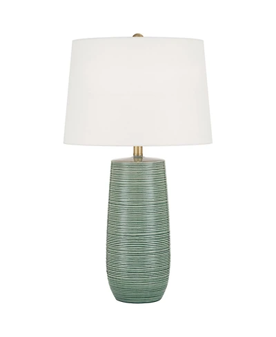 360 Lighting Kerry 28 1/2" High Green Stripes Ceramic Table Lamp with Dimmer