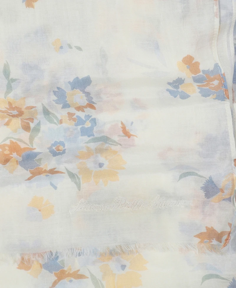 Lauren Ralph Lauren Floral Crinkled Wrap Scarf
